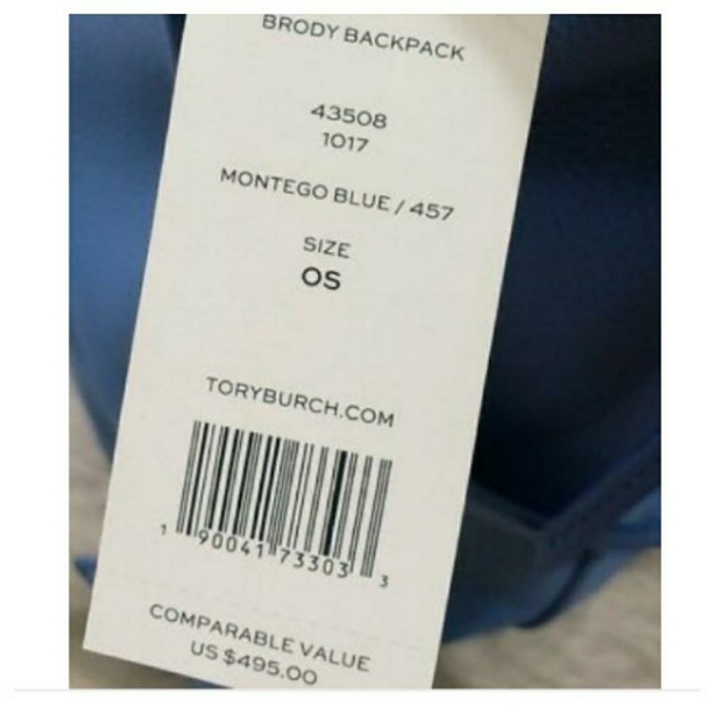 TORY BURCH BACK PACK MONTEGO BLUE - Picture 5 of 5